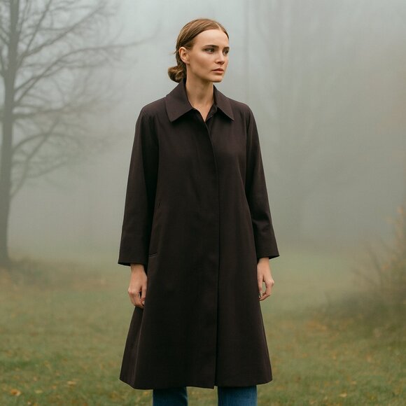 american bazaar Jackets & Blazers - Vintage American Bazaar Women's Brown Trench Coat 12p Removable Lining